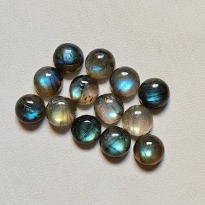 9 MM Wholesale Labradorite Feldspar Calibrated Cabochon Healing Round Shape Smooth Polished Labradorite Cabochon Loose Gemstone GV5-7