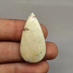 35 Carat Lemon Chrysoprase Cabochon Pear Shape 36X19X6 MM Natural Yellow Lemon Chrysoprase Cabochon Chrysoprase Gemstone For Jewelry G5836