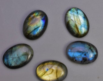 22X16 MM 5pcs Rare Calibrated Labradorite cabochon Wholesale Lot Labradorite Cabochon Labradorite Cabochon loose gemstone for Jewelry GV113