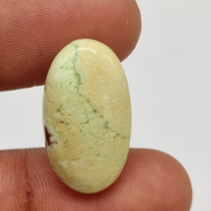 15 Carat Lemon Chrysoprase Cabochon Oval Shape 26X14X5 MM Natural Yellow Lemon Chrysoprase Cabochon Chrysoprase Gemstone For Jewelry G4245