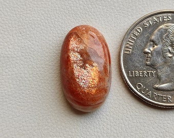 20X14X9 MM Forma ovale 20ct Cabochon naturale di pietra solare dorata rara pietra solare scintillante pietra preziosa minerale per gioielli pendenti C5335