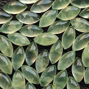 100% natürliche grüne Prehnit Cabochon Marquise Form kalibriert Größen Prehnite lichtdurchlässig Stein für Schmuck Großhandelspreis Edelstein CX41