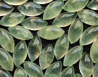 100% Natural green prehnite cabochon marquise shape calibrated sizes prehnite translucent stone for jewelry wholesale price gemstone CX41