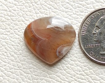 Heart shape Natural Botswana Agate Cabochon Orange colour Botswana Agate Cabochon Designer Botswana Agate for Wire wrap Jewelry C4503