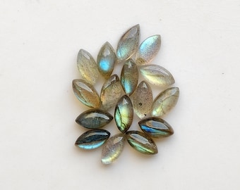8 x 4 MM Unik Marquise Form Partihandel Labradorit Kalibrerad Cabochon Polerad Handgjord Labradorit Cabochon Ädelsten För Smycken CX6-7