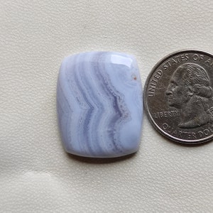 100% natürlicher blauer Spitzenachat Cabochon seltener blauer Spitzenachat Heilstein glatt poliert Edelstein für Schmuckherstellung C268