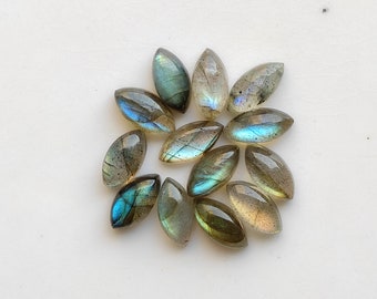 10 x 5 MM Handgjord Kalibrerad Labradorit Cabochon Unik Marquise Form Polerad Partihandel Labradorit Cabochon Ädelsten För Smycken CX6-5