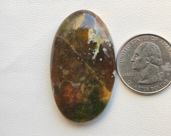 45X26X6 MM Oval shape 65 Carat Natural multi green chrome chalcedony cabochon designer chrome chalcedony polish gemstone for jewelry C6101