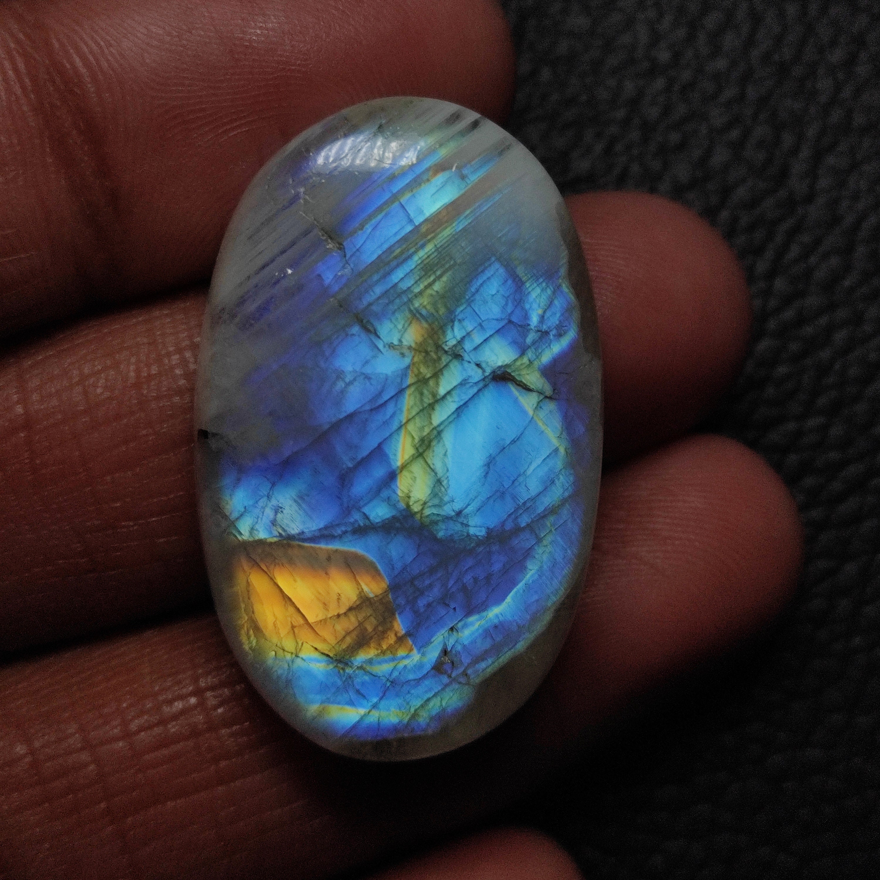 60ct Deep Blue Moonstone Cabochon Healing Semi Precious Etsy