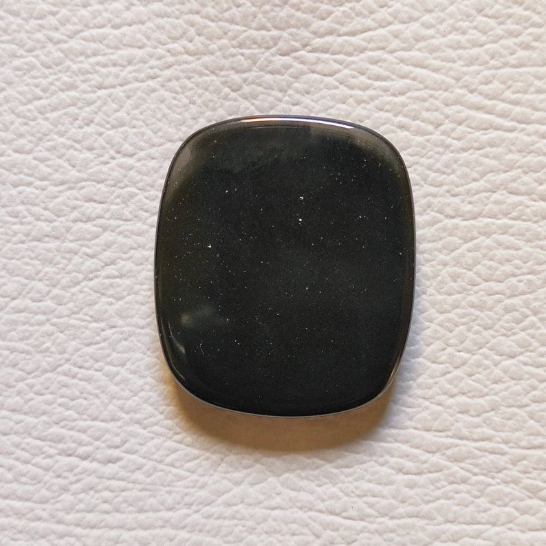38X32X5 MM Golden Obsidian Cabochon Cushion Shape 60ct Flashy Golden Obsidian Cabochon Obsidian Gemstone Jewelry Semi Precious Stone C1880