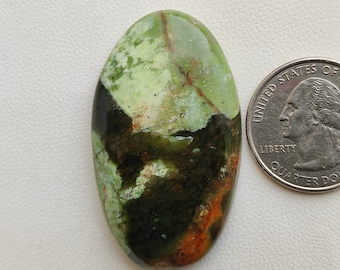 48X27X7 MM Oval shape 70ct Natural multi green chrome chalcedony cabochon designer chrome chalcedony polished gemstone for jewelry C5658
