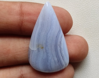 100% Natural blue lace agate flatback cabochon rare blue lace agate healing stone smooth polished gemstone for jewelry making C274