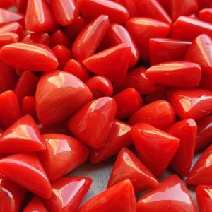 Red coral flatback cabochon Trillion shape natural red coral cabochon amazing quality red coral healing gemstone for ring size jewelry CX46