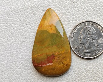 44X25X5 MM Ocean Jasper Cabochon Pear Shape 50 Carat Natural Multi Colour Ocean Jasper Cabochon Rare Ocean Jasper Gemstone Jewelry C6389