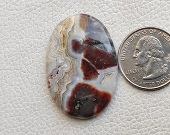 Crazy lace agate cabochon 41X29X4 MM oval shape 50ct Natural mix colour crazy lace agate cabochon agate loose gemstone for jewelry C6238