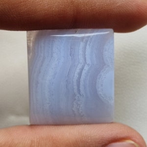 100% natürlicher blauer Spitzenachat Cabochon seltener blauer Spitzenachat Heilstein glatt poliert Edelstein für Schmuckherstellung C267