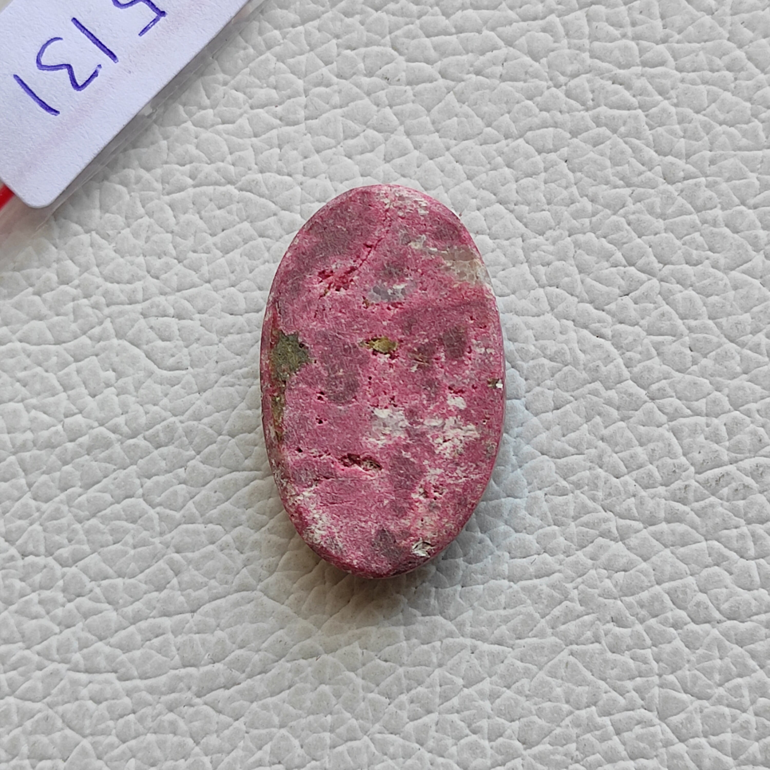 27X16X6 MM Natural Pink Colour Thulite Cabochon Oval Shape