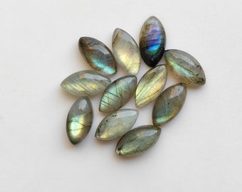 16 x 8 MM Designer Labradorit Kalibrerad Cabochon Unik Marquise Form Halvädelsten Handgjord Partihandel Labradorit Cabochon Ädelsten CX6-2