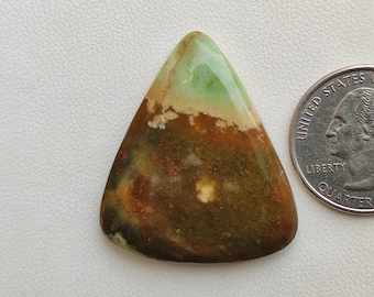 38X33X5 MM pear shape 45ct Natural multi green chrome chalcedony cabochon designer chrome chalcedony polished gemstone for jewelry C5654
