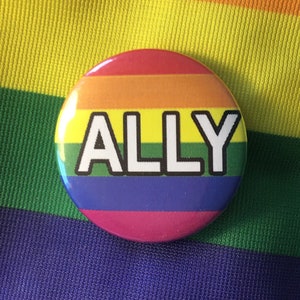 Ally pride-märke, HBTQ-märke, regnbågsmärke, Gay Pride-märke, regnbågsnål, HBTQ-nål, HBTQ-nål, Gay Pride-nål, HBTQ, märke, homosexuell