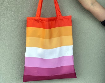 flying tiger rainbow tote bolsa