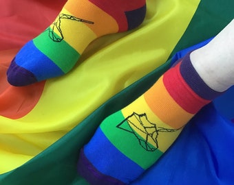 LGBTQ Pride Söckchen, Regenbogen Söckchen, Regenbogen Socken, LGBTQ Socken, LGBTQ, Gay Pride Socken, LGBTQ+ Pride, Regenbogen Socken, Pride