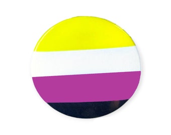 Nonbinary button / nonbinary pride / non binary badge / nonbinary flag / genderfluid pride / genderfluid / genderquerr / nonbinary pin / gay