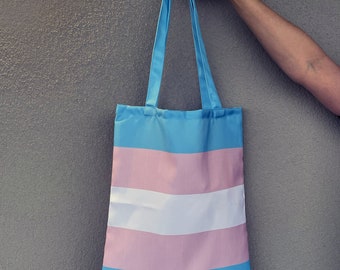 Transgender tote bag | LGBT bag | transgender pride | Gay pride bag | Pride bag | LGBTQ bag | Rainbow shopping bag | rainbow bag | LGBT bag