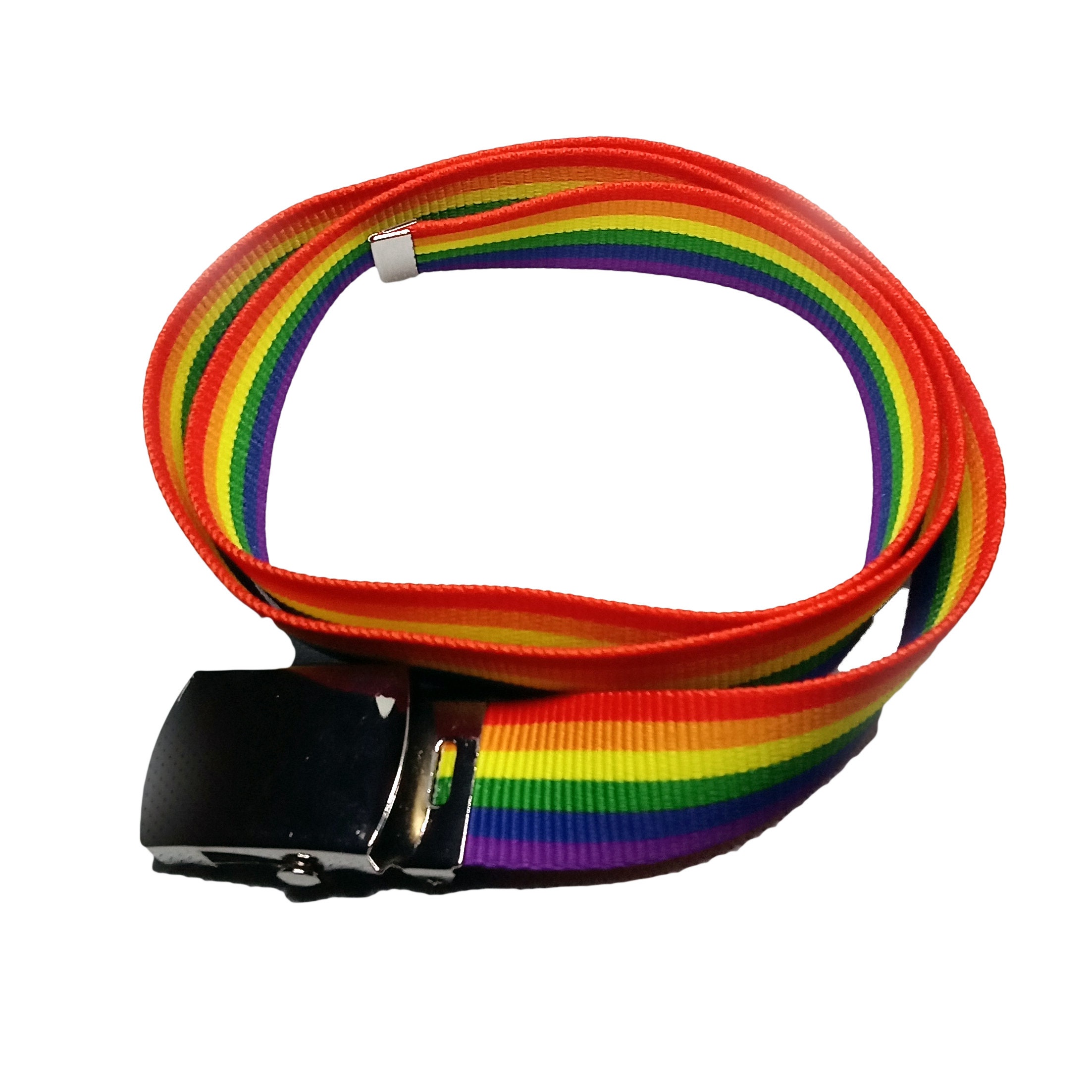 ?️‍?Pride Colored Rainbow Leather Belt. Unisex Size: 39 Inches Long il_fullxfull.2089401658_3i0i.jpg main image 3
