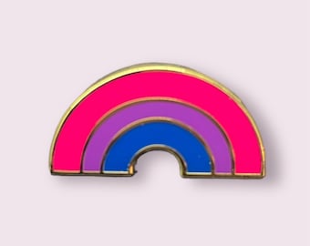 Hermoso pin LGBT Bisexual, pins LGBT, pins arcoíris, pin del orgullo, pin con forma de arcoíris, pin arcoíris, bandera bisexual, bandera del orgullo bisexual, bisex