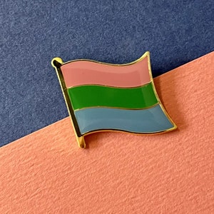 Polysexual flag pin lgbt pins polysexual flag polysex pride polysexual pride flag polysexual poly pride polysexuality LGBTQ image 1