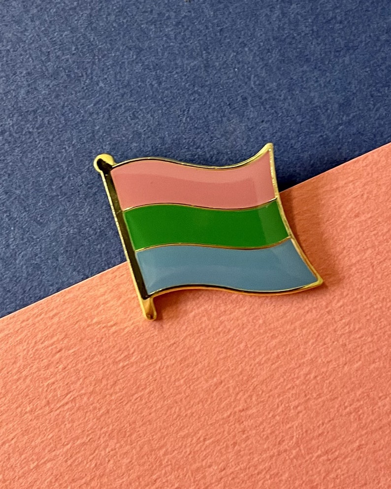 Polysexual flag pin lgbt pins polysexual flag polysex pride polysexual pride flag polysexual poly pride polysexuality LGBTQ image 1