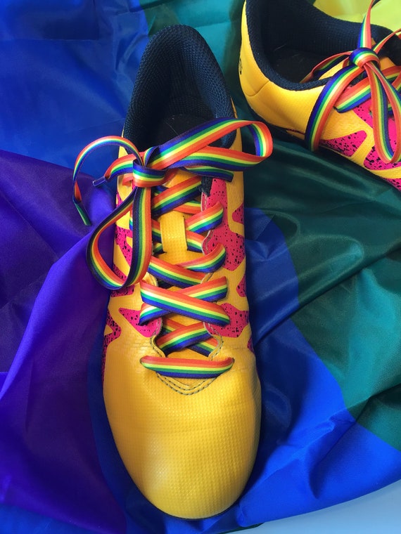 rainbow pride shoelaces