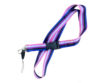 Genderfluid pride lanyard, lgbt leash, genderfluid lanyard, genderfluid flag, lgbtq, lgbt pride, genderfluid pride, genderfluid leash, pride