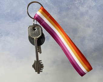 LGBT keychain, lesbian keychain, gay keychain, lesbian keychain, lesbian sunset flag, lesbian pride, lesbian pride, lesbian sunset flag
