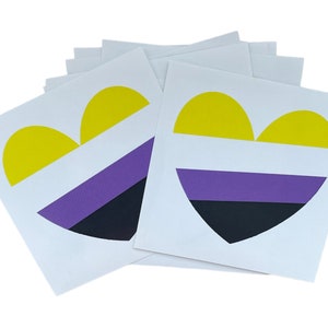 10-50st | Niet-binaire trotsstickers | LGBTQ-stickers | stickers lgbt | regenboogstickers | niet-binaire trots | niet-binaire vlag | Gay Pride