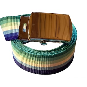 Gay Men Pride Belt, Rainbow Belt, LGBT Belt, Gay pride Belt, gay men flag,  MLM flag gay, LGBT,  gay pride, lgbt, lgbt pride, gay men pride
