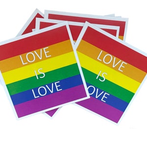10-50 stuks liefde is liefdestickers | LGBTQ-stickers | vrolijke trotsstickers | stickers lgbt | regenboogstickers | LGBT-vlag | trotsvlag | Gay Pride