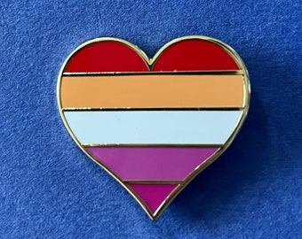 Lesbian flag pin heart | lgbt pins | lesbian flag | lesbian pride | les pride flag | lesbian | lesbian pride | lesbian pride flag | lesbian