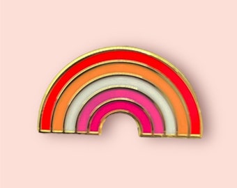 Mooie LGBT-lesbische pin, holebi-pins, regenboogspeld, Pride-speld, regenboogvormige speld, regenboogspeld, lesbische vlag, lesbische trotsvlag, lesbienne