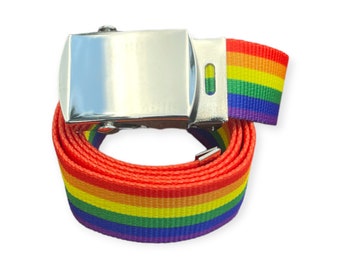 Gay Pride Gürtel, Regenbogen Gürtel, LGBT Gürtel, Bunt Gürtel, Gay Pride Flagge, Partnergeschenk, LGBT Zubehör, Regenbogen Geschenke, Weihnachtsgeschenk