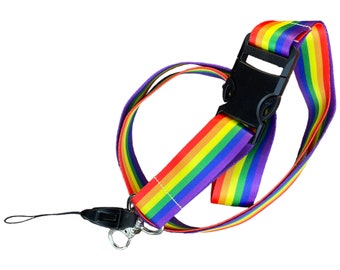 Regenbogen Schlüsselband, Schlüsselband, Schlüsselband, Gay Pride, Schlüsselband, Accessoires, LGBTQ+, LGBTQ+, LGBTQ+