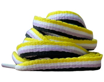 Unique Nonbinary shoelaces, nonbinary laces, nonbinary pride, nonbinary flag, nonbinary shoelaces, lgbt shoelaces, lgbt pride, nonbinary