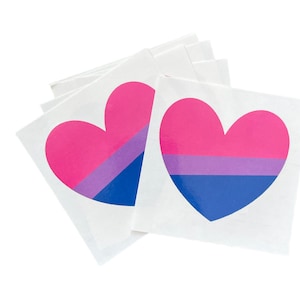 10-50 stuks | Biseksuele trotsstickers | LGBTQ-stickers | vrolijke trotsstickers | stickers lgbt | regenboogstickers | biseksuele trotsvlag | biseksueel