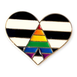 Ally flaggnål hjärta | HBTQ-nålar | heterosexuell Ally-flagga | Ally Pride | Ally Pride-flagga | lesbisk | Ally heterosexuell Pride | heterosexuell Ally | HBTQ