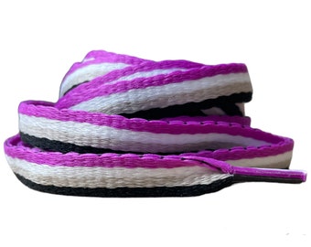 Unique Asexual shoelaces, asexual laces, asex pride, asexual flag, asexual shoelaces, lgbt shoelaces, lgbt pride, gay pride shoelaces, LGBT