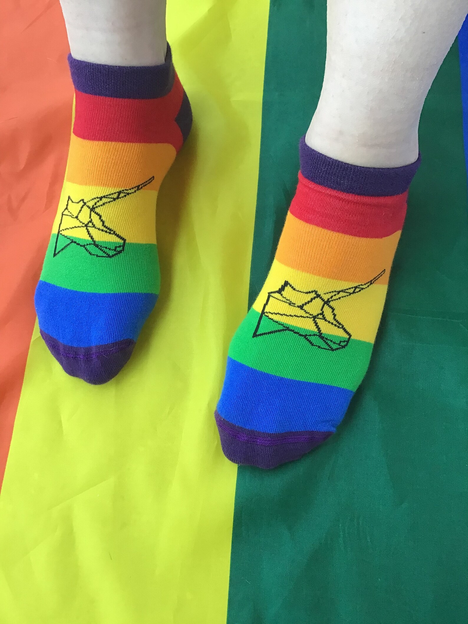 LGBT pride ankle socks rainbow ankle socks rainbow socks Etsy