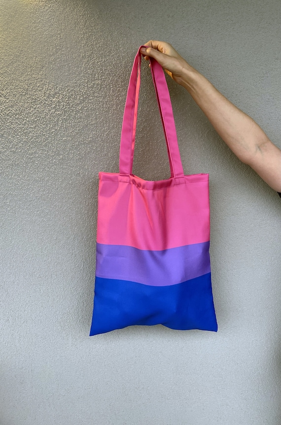 Rainbow Pride Tote Bag LGBTQ Gay Flag 100% Cotton Shopping Bag 