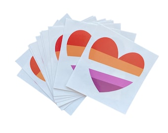 10-50pc / Pegatinas de puesta de sol lesbiana / pegatinas LGBTQ / pegatinas lgbt / pegatinas de arco iris / pegatinas de orgullo lésbico / nueva bandera lesbiana / lesbiana