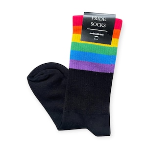 プライドソックス、レインボーソックス、LGBT ブラックソックス、LGBT フラッグ、LGBTQ、LGBT ギフト、ゲイプライドソックス、プライドフラッグ、ゲイプライドフラッグ、プライドレインボーソックス